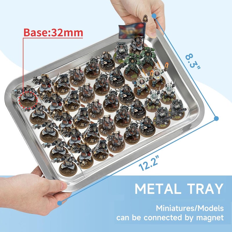 WELIDAY Miniatures Storage Case Miniatures Transport Case Aluminum Alloy Frame with Lock (Medium Size) - Image 3